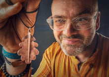 Load image into Gallery viewer, Oak Leaf Fold Formed Copper Pendant