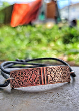 Load image into Gallery viewer, Marple Spoon Textured Copper and Cord Bracelet