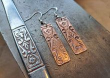Load image into Gallery viewer, Macclesfield Spoon Textured Earrings