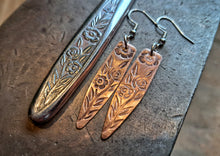 Load image into Gallery viewer, Rose Cutlery Textured Earrings
