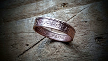 Load image into Gallery viewer, Coin Ring: British Pre-Decimal Half Penny
