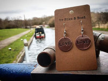 Load image into Gallery viewer, LOVE Round Copper Earrings