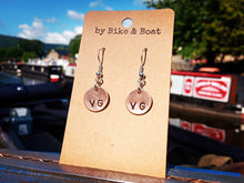 Load image into Gallery viewer, VG VEGAN Copper Pendant and Earring Set - by Bike & Boat