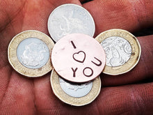 Load image into Gallery viewer, I LOVE YOU Upcycled Copper Love Token - by Bike & Boat