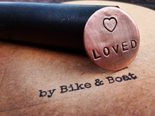 Load image into Gallery viewer, LOVED Upcycled Copper Love Token - by Bike &amp; Boat

