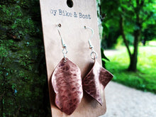 Load image into Gallery viewer, Ball Pein Hammered Wave Earrings - by Bike & Boat