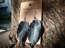Load image into Gallery viewer, Feather Bicycle Inner Tube Earrings
