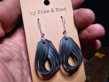 Load image into Gallery viewer, Twisted Bicycle Inner Tube Earrings
