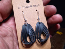 Load image into Gallery viewer, Twisted Bicycle Inner Tube Earrings