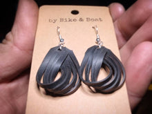 Load image into Gallery viewer, Twisted Bicycle Inner Tube Earrings
