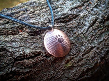 Load image into Gallery viewer, Hammered Domed Paw Copper Pendant