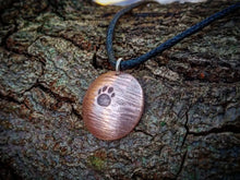 Load image into Gallery viewer, Hammered Domed Paw Copper Pendant