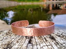 Load image into Gallery viewer, Hammered Copper Bracelet - by Bike &amp; Boat
