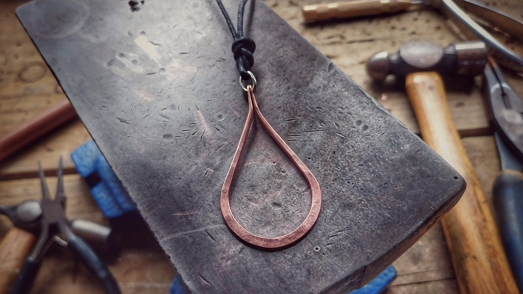 Teardrop Copper Pendant