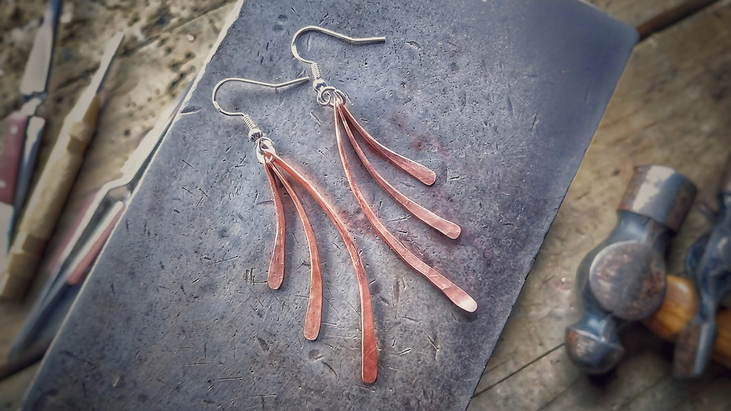 Wings Copper Earrings