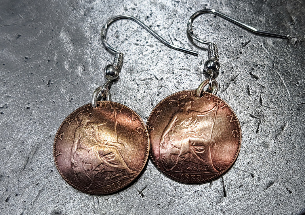 Britannia Dome Farthing Earrings