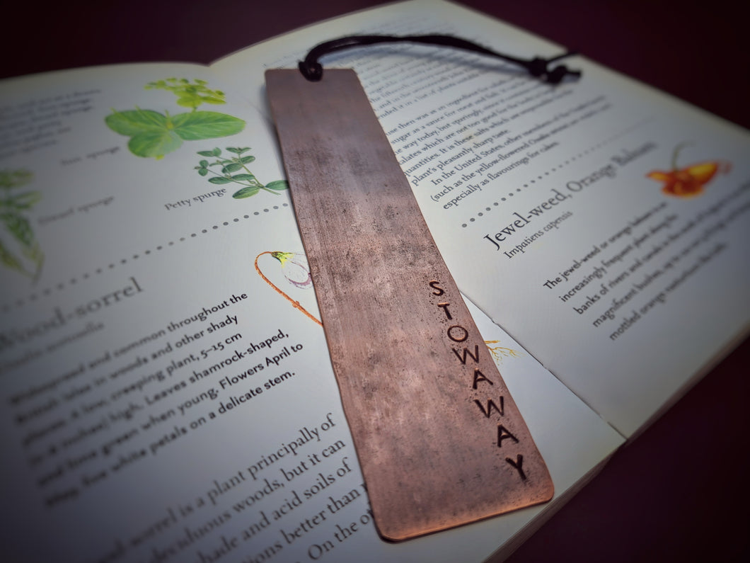 STOWAWAY Handmade Copper Bookmark