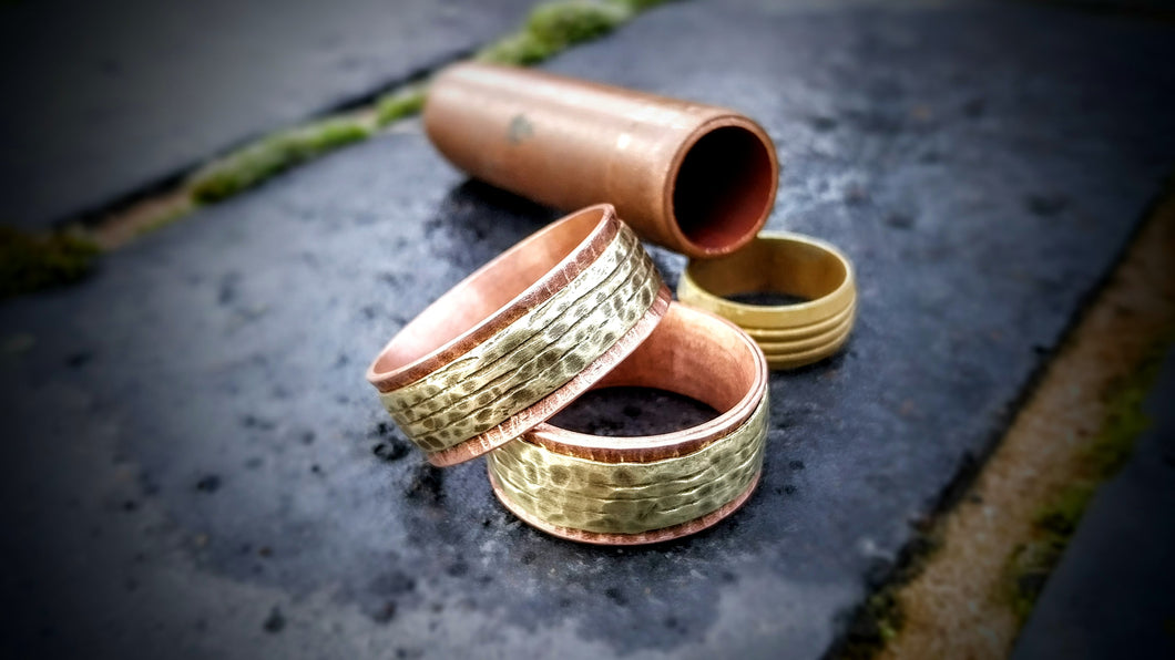 Copper and Brass Spinner Ring