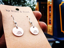 Load image into Gallery viewer, Hedgehog Round Copper Earrings - by Bike &amp; Boat
