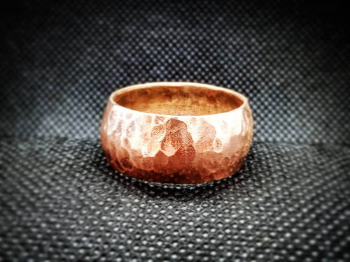 Hammered Copper Ring - by Bike & Boat