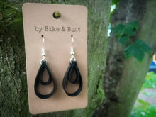 Load image into Gallery viewer, Small Teardrop Bicycle Inner Tube Earrings
