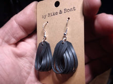 Load image into Gallery viewer, Twisted Bicycle Inner Tube Earrings
