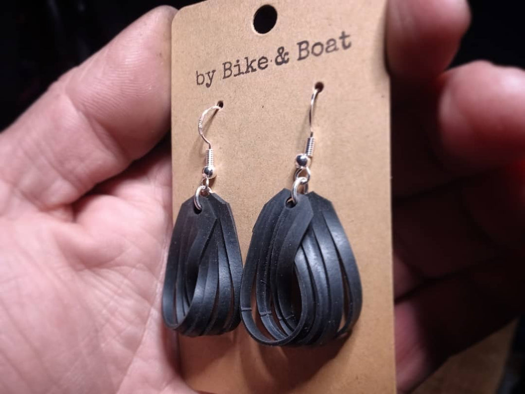 Twisted Bicycle Inner Tube Earrings