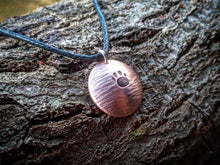 Load image into Gallery viewer, Hammered Domed Paw Copper Pendant
