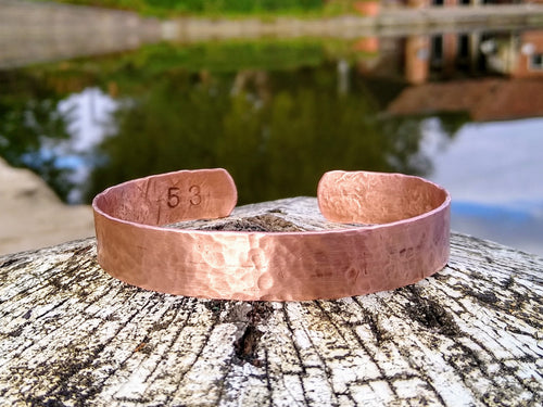Hammered Copper Bracelet - by Bike & Boat