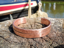 Load image into Gallery viewer, The Cherwell Copper Bracelet (wide) - by Bike &amp; Boat

