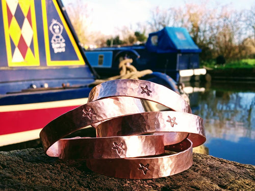 Personalised Hammered Copper Bracelet - by Bike & Boat